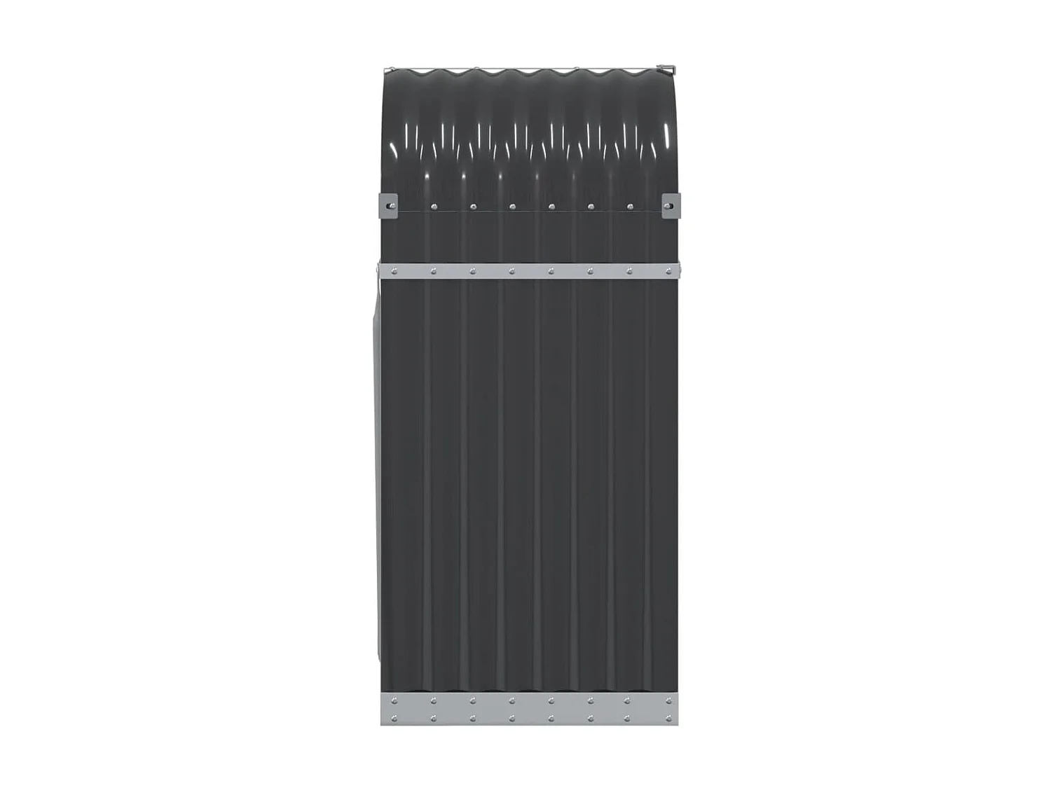 Porte-bûches anthracite 40x45x100 cm acier galvanisé EFVE61651 BonneVie Meuble