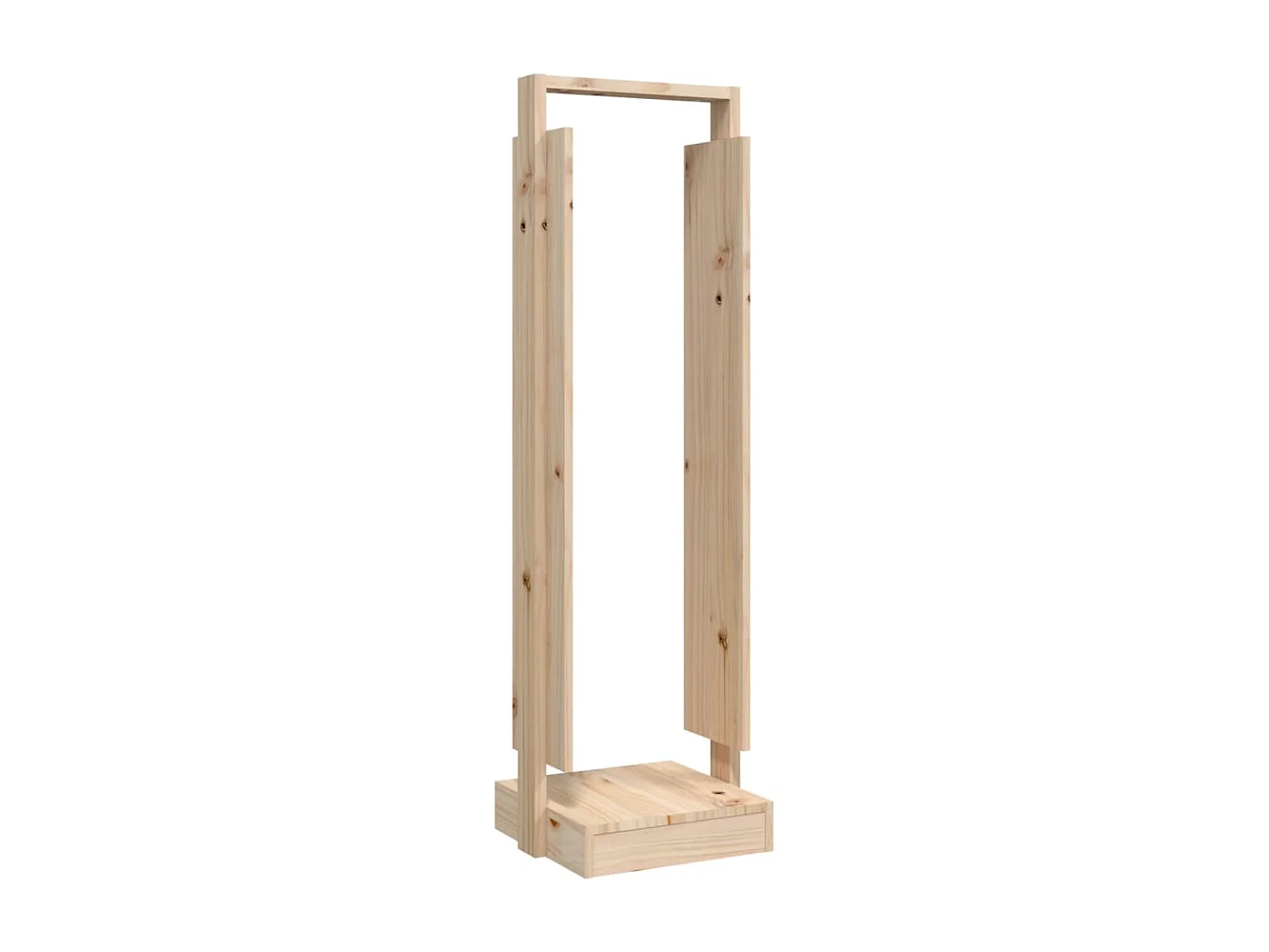 Porte-bûches 33,5x30x110 cm Bois massif de pin EFVE10515 BonneVie Meuble