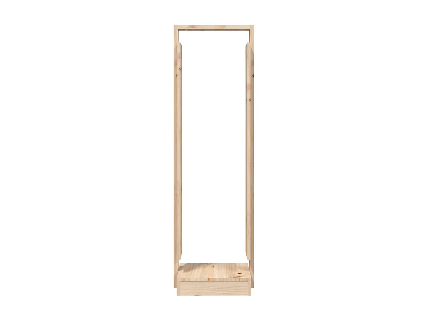 Porte-bûches 33,5x30x110 cm Bois massif de pin EFVE10515 BonneVie Meuble