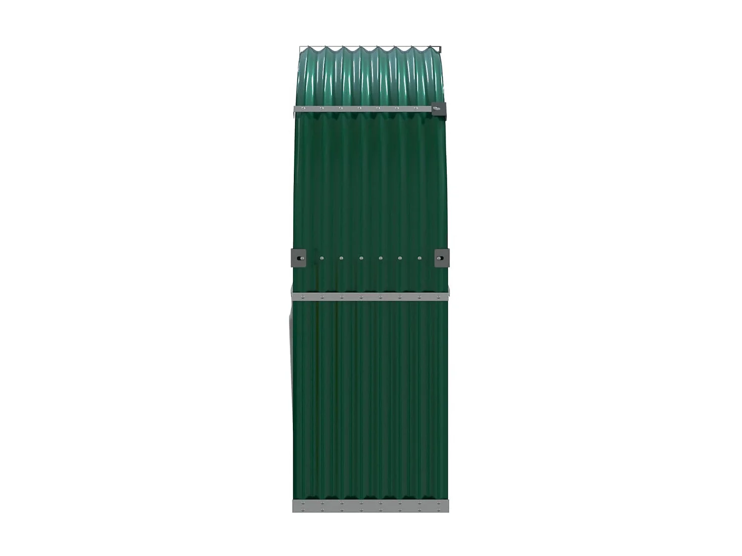Porte-bûches vert 120x45x140 cm acier galvanisé EFVE61127 BonneVie Meuble