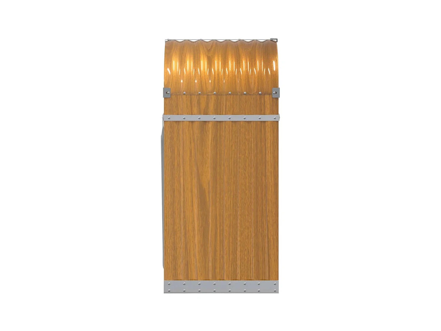 Porte-bûches marron clair 40x45x100 cm acier galvanisé EFVE57059 BonneVie Meuble