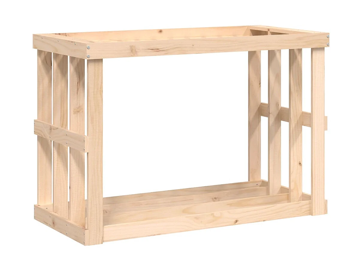 Porte-bûches d’extérieur 108x52x74 cm Bois massif de pin EFVE72549 BonneVie Meuble