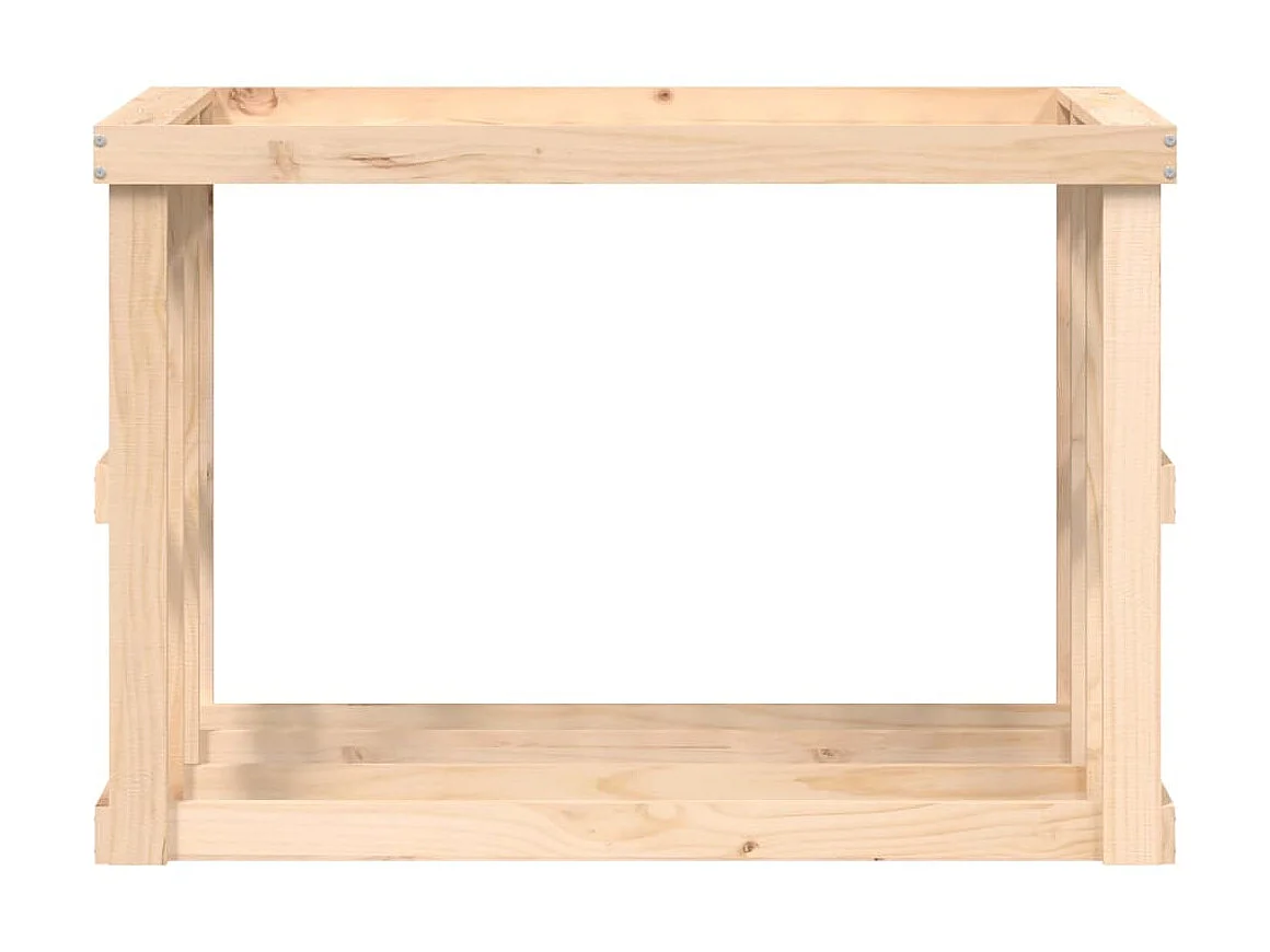 Porte-bûches d’extérieur 108x52x74 cm Bois massif de pin EFVE72549 BonneVie Meuble