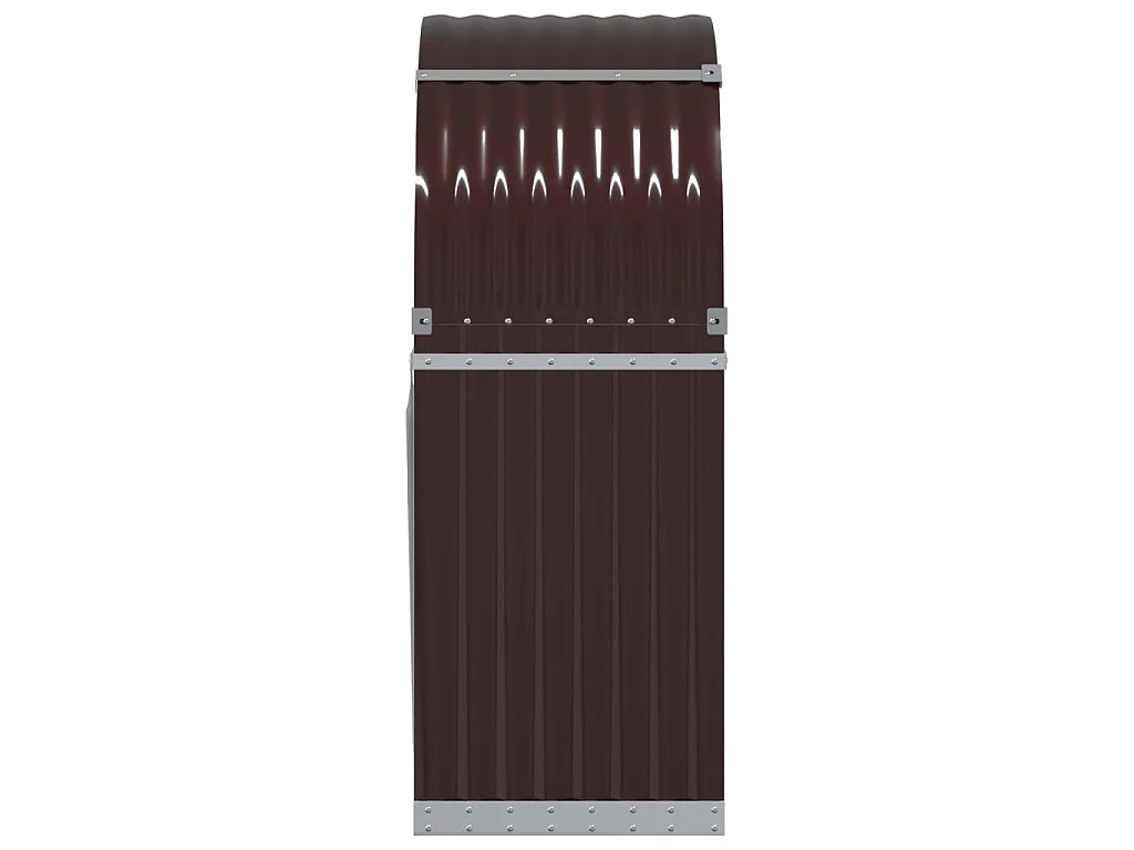 Porte-bûches marron 80x45x120 cm acier galvanisé EFVE93161 BonneVie Meuble