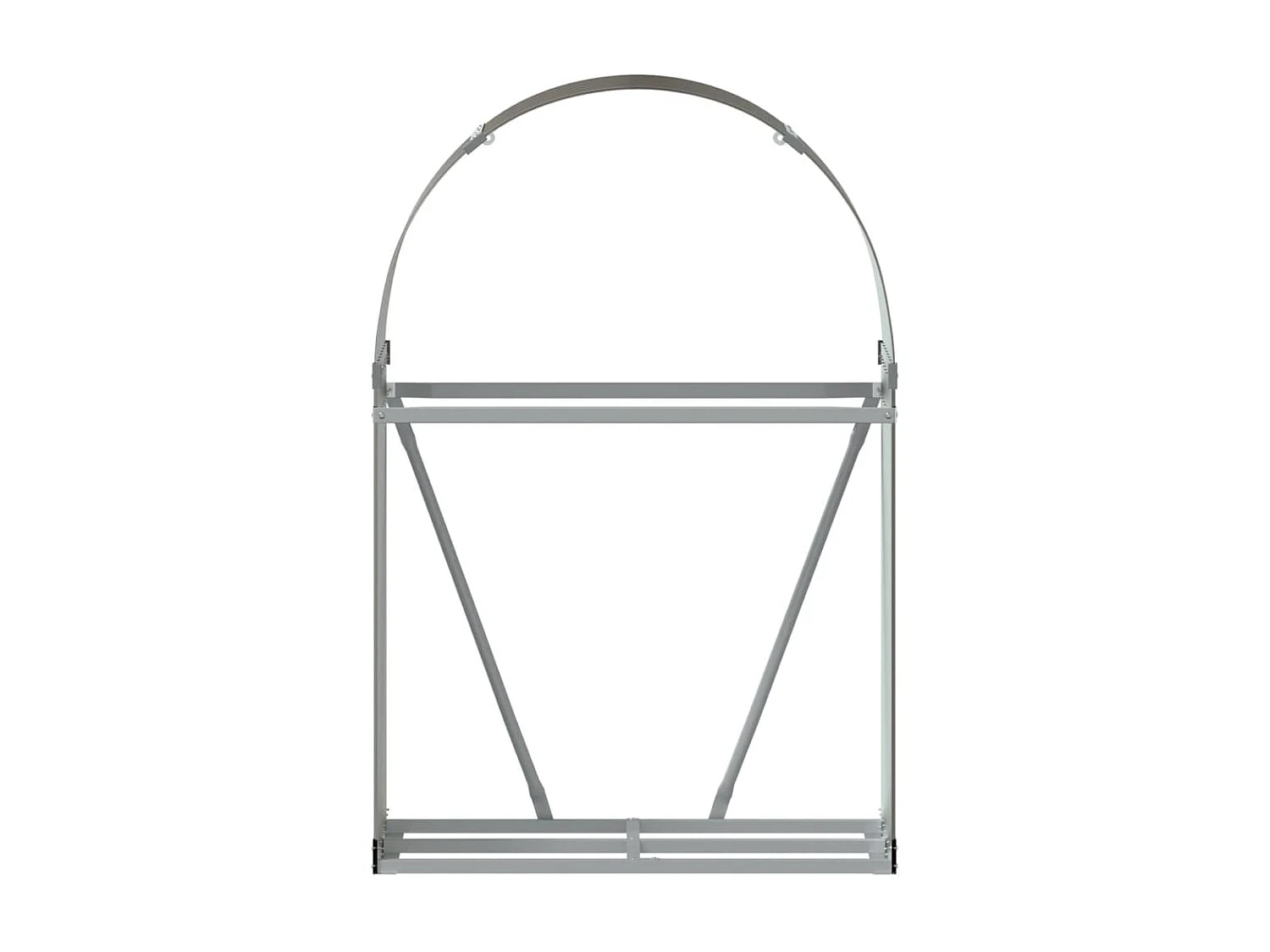 Porte-bûches marron 80x45x120 cm acier galvanisé EFVE93161 BonneVie Meuble