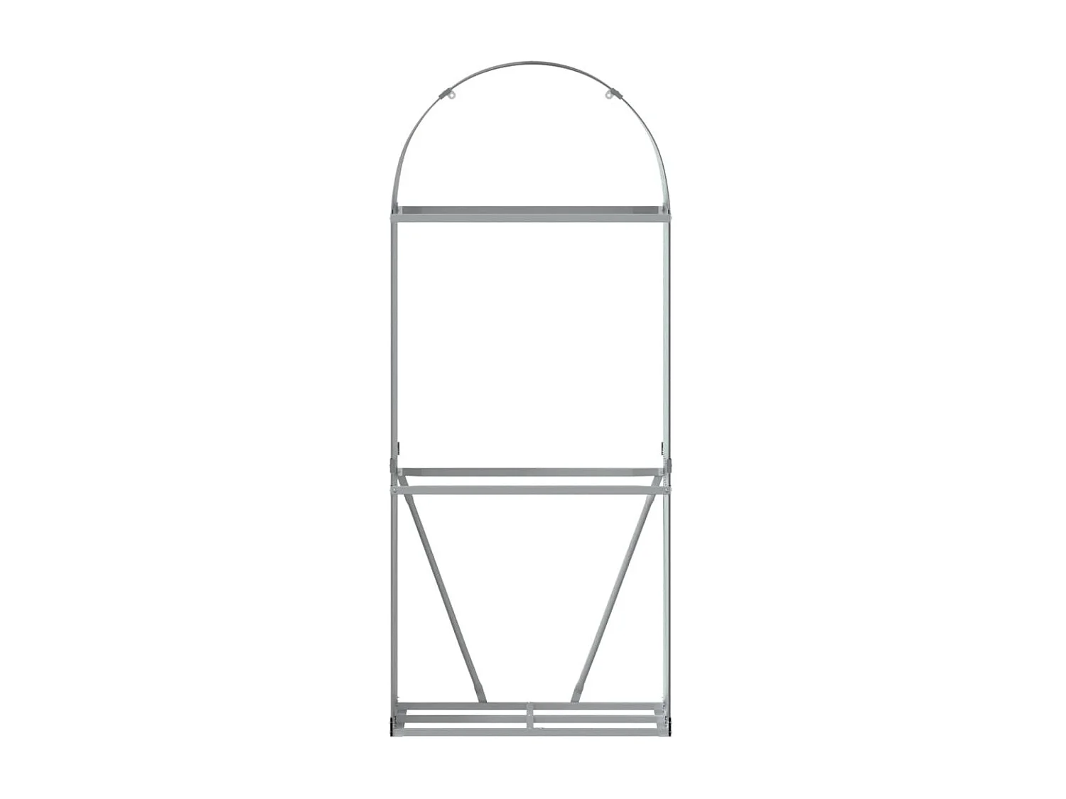 Haardhoutopslag 80x45x190 cm gegalvaniseerd staal bruin NL788297