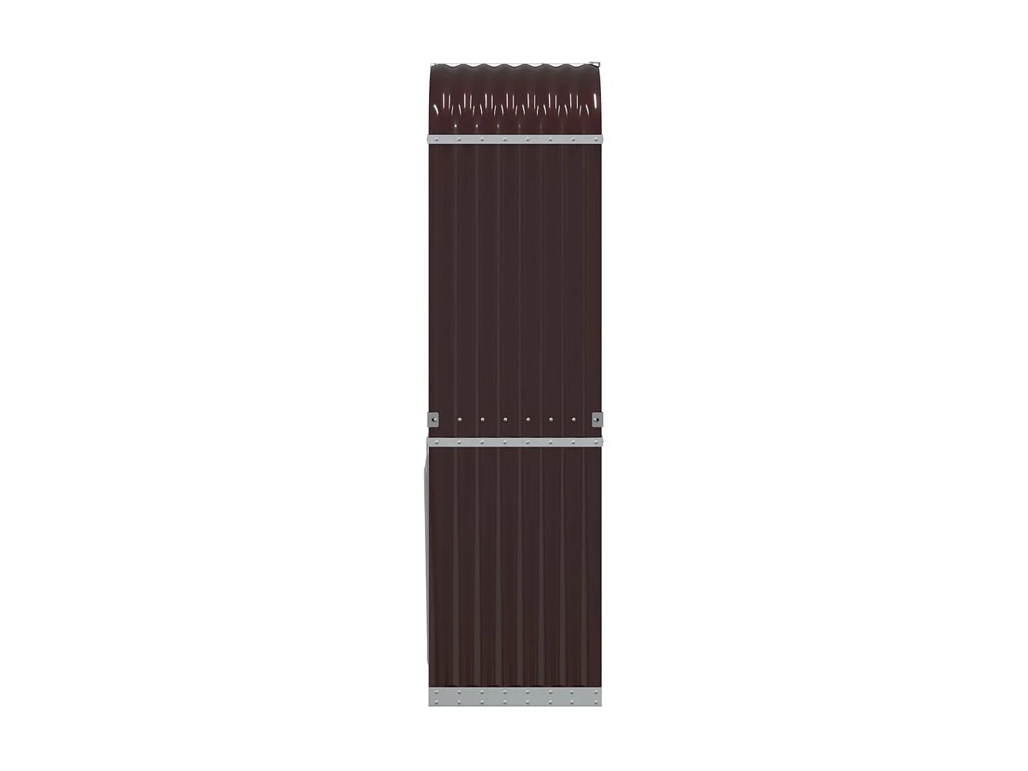 Porte-bûches marron 40x45x170 cm acier galvanisé EFVE86846 BonneVie Meuble