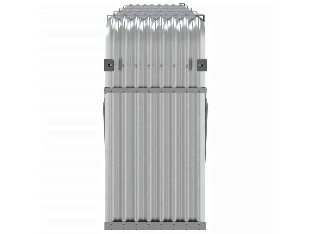 Porte-bûches argenté 300x45x100 cm acier galvanisé EFVE41792 BonneVie Meuble