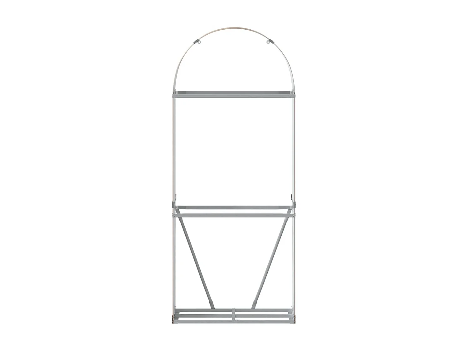 Suporte de lenha 80x45x190 cm aço galvanizado castanho-claro PT548346