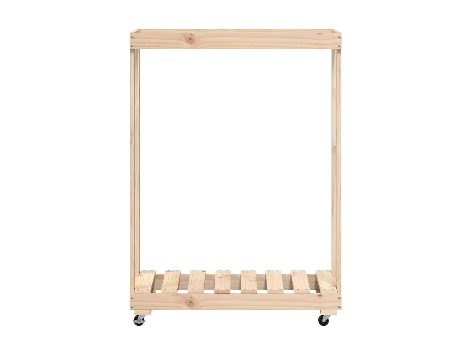 Suporte de lenha c/ rodas 76,5x40x108 cm pinho maciço PT577499