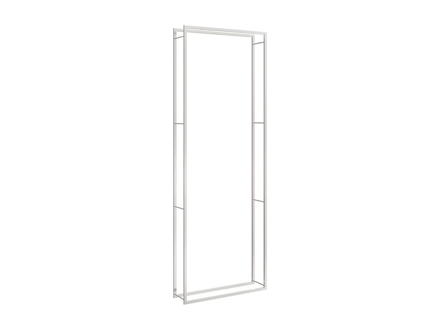 Porte-bûches 110x28x312 cm acier inoxydable -ASAF33273 BonneVie Meuble