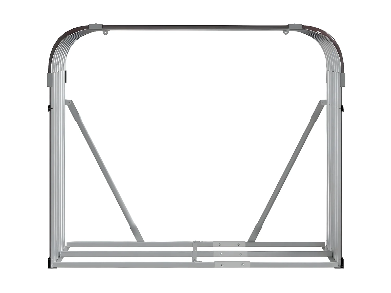 Porte-bûches marron 120x45x100 cm acier galvanisé EFVE89069 BonneVie Meuble