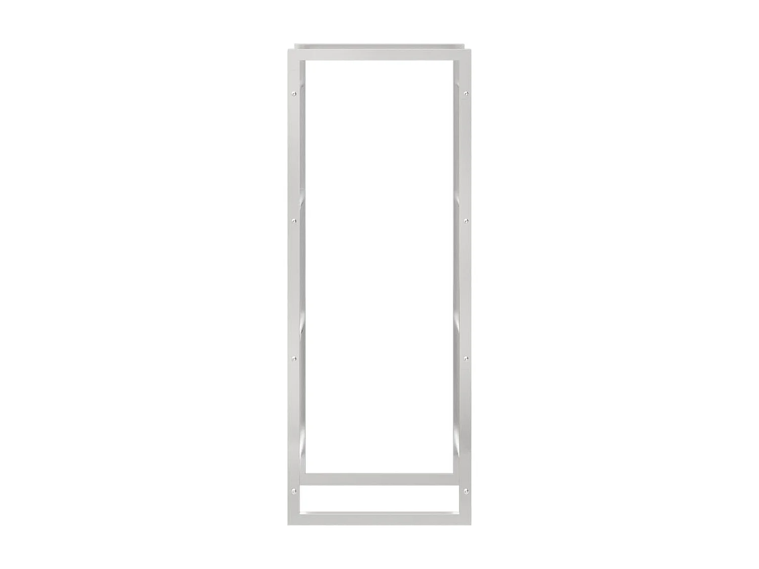 Porte-bûches 50x28x132 cm acier inoxydable -ASAF89790 BonneVie Meuble