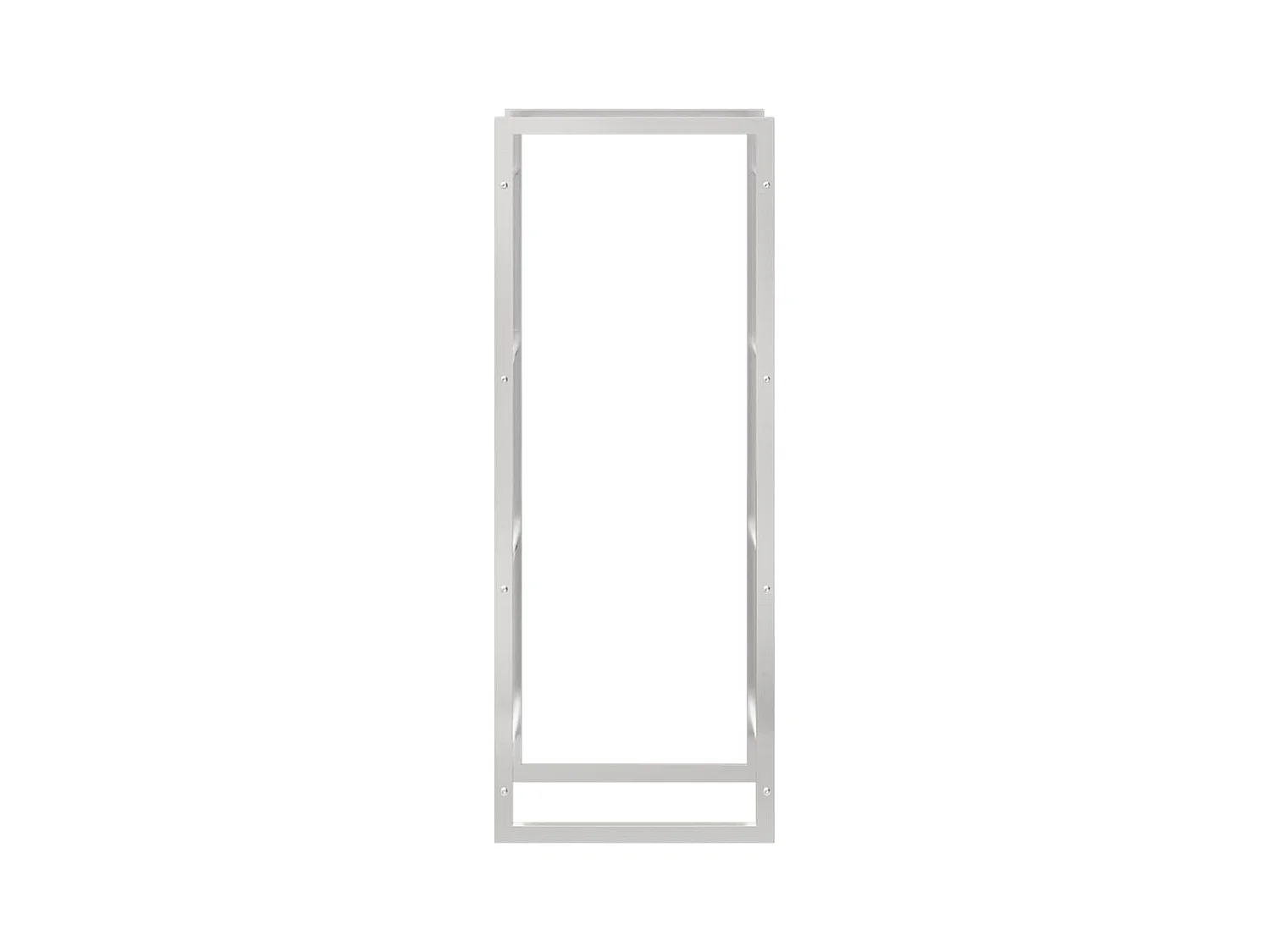 Porte-bûches 50x28x132 cm acier inoxydable -ASAF89790 BonneVie Meuble