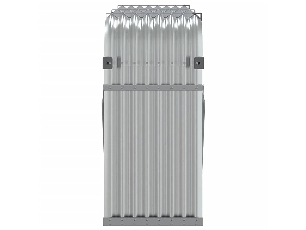 Porte-bûches argenté 180x45x100 cm acier galvanisé EFVE10214 BonneVie Meuble