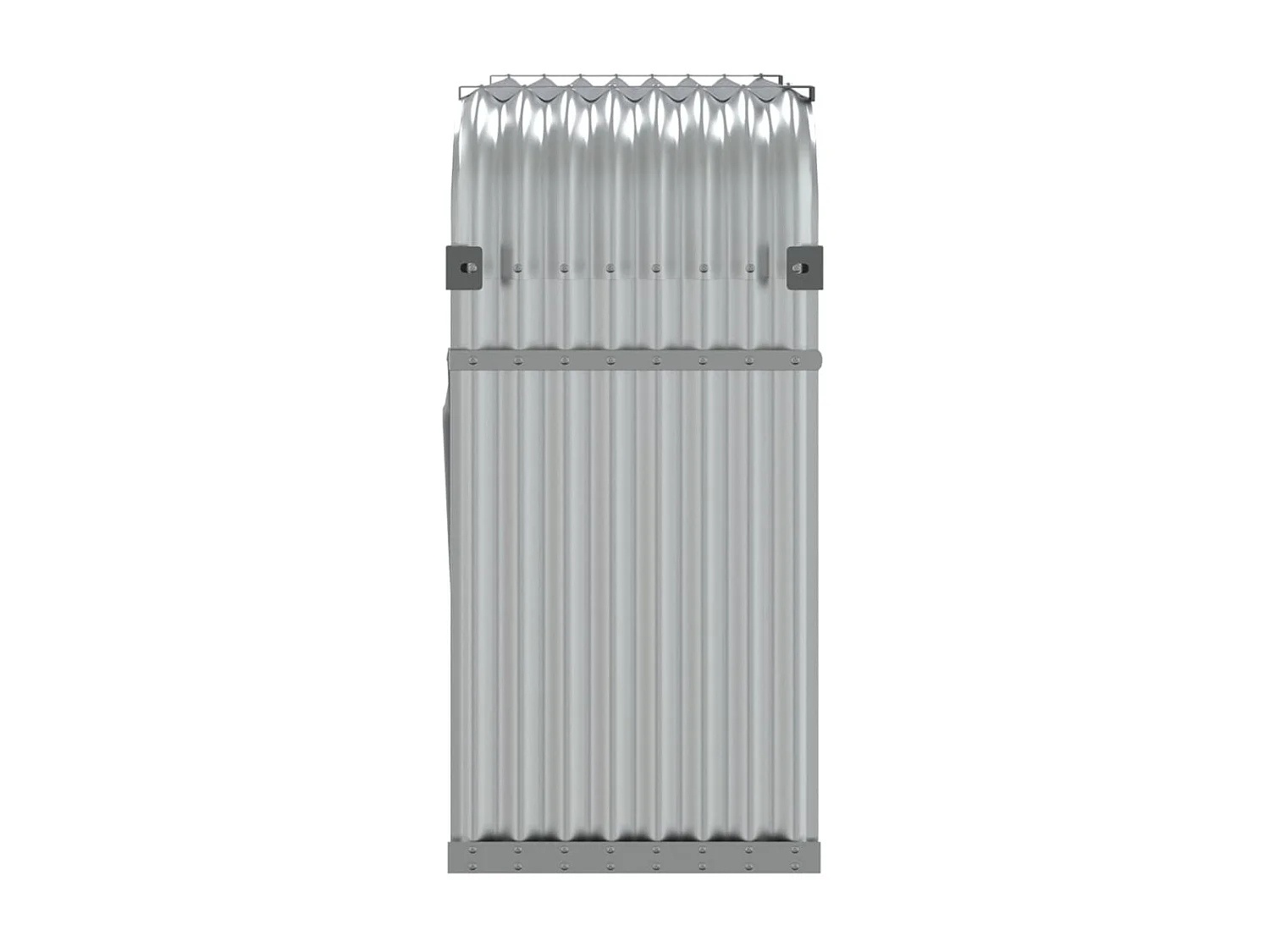 Porte-bûches argenté 120x45x100 cm acier galvanisé EFVE57830 BonneVie Meuble