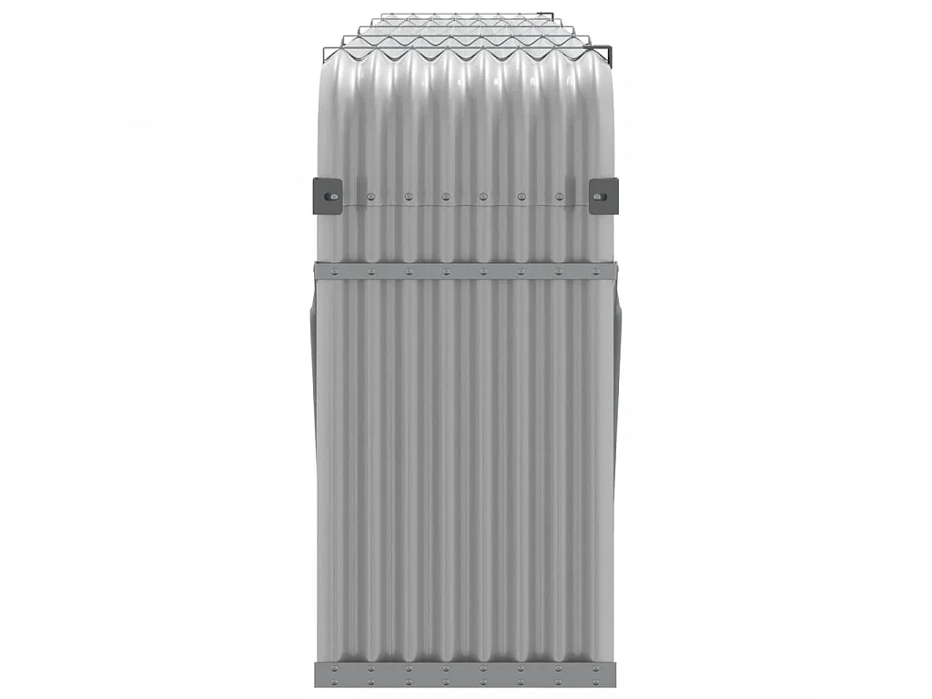 Porte-bûches gris clair 300x45x100 cm acier galvanisé EFVE31952 BonneVie Meuble