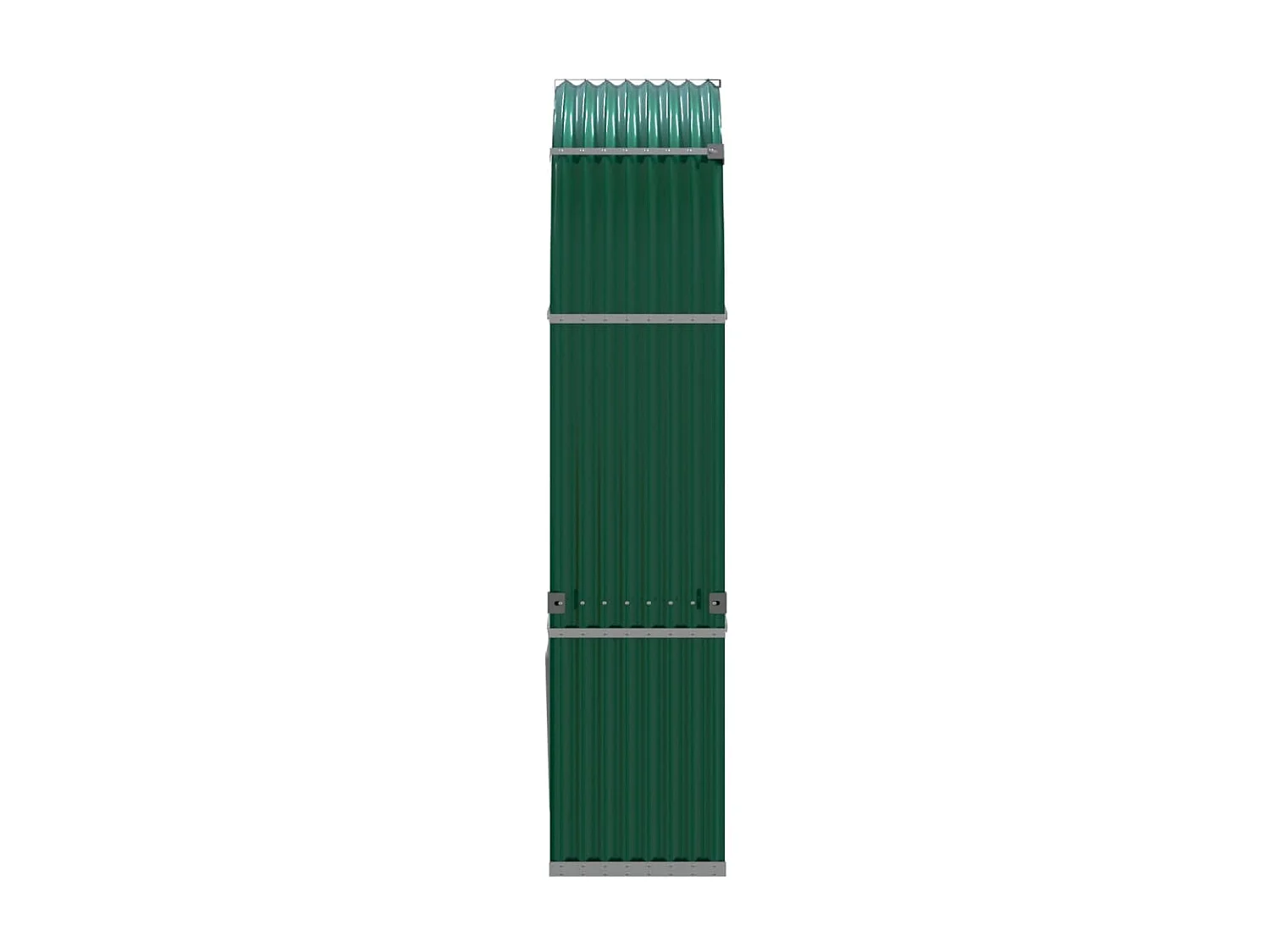 Porte-bûches vert 120x45x210 cm acier galvanisé EFVE77261 BonneVie Meuble