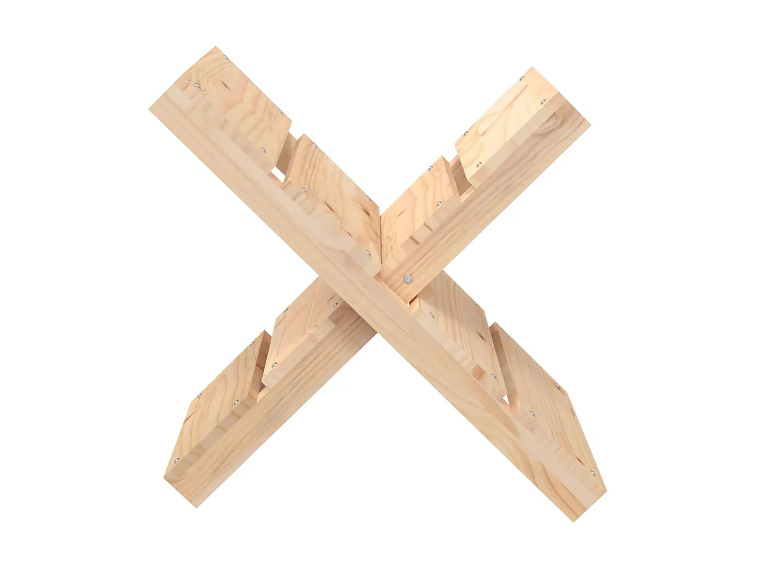 Porte-bûches 47x39,5x48 cm Bois massif de pin -ASAF84249 BonneVie Meuble