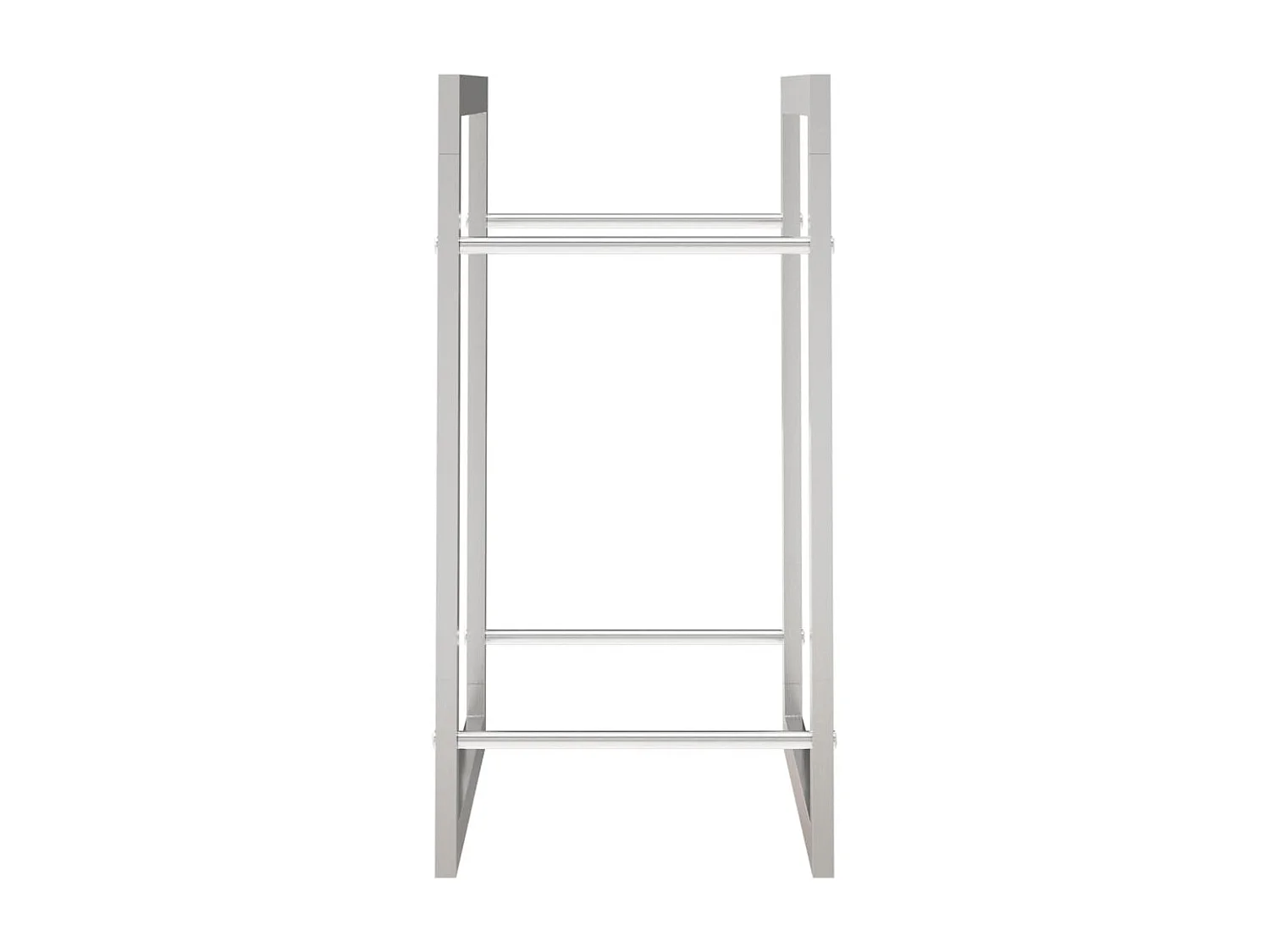 Porte-bûches 50x28x56 cm acier inoxydable -ASAF62743 BonneVie Meuble