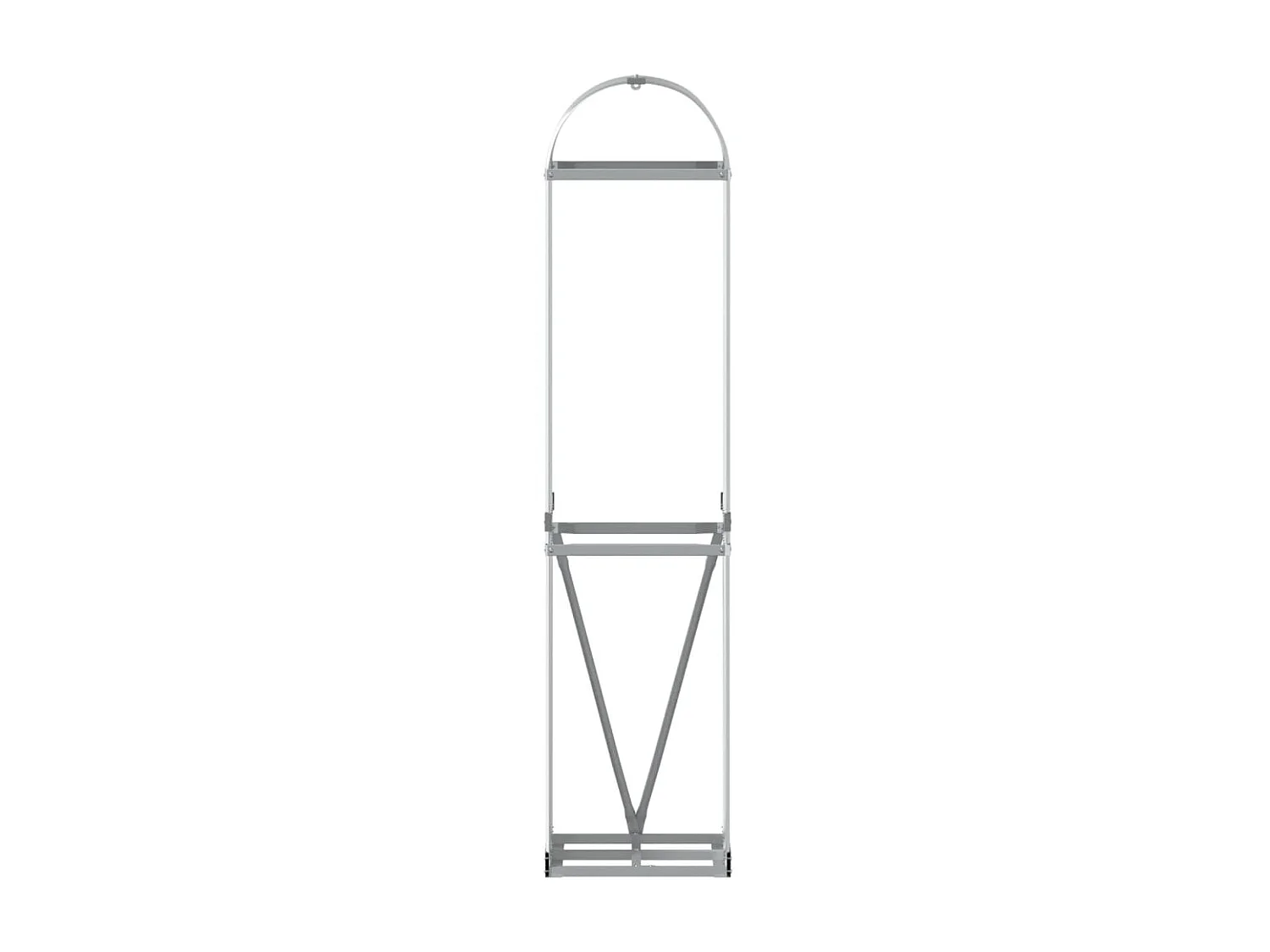 Porte-bûches argenté 40x45x170 cm acier galvanisé EFVE56957 BonneVie Meuble