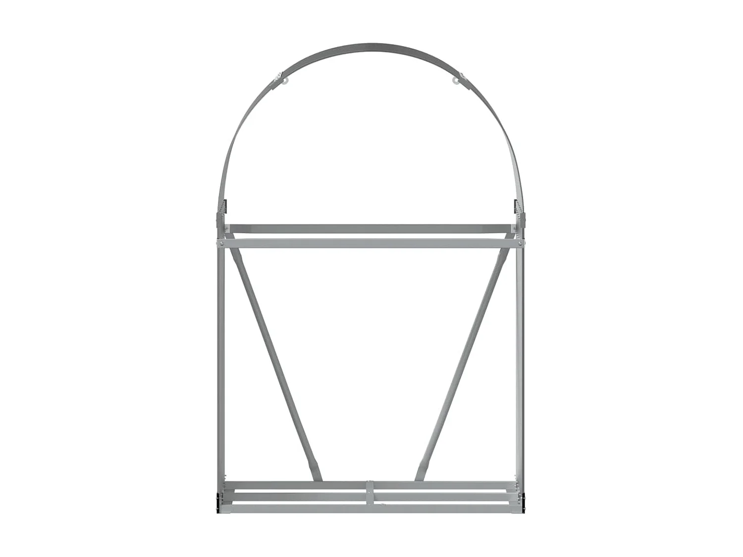 Porte-bûches anthracite 80x45x120 cm acier galvanisé EFVE19833 BonneVie Meuble