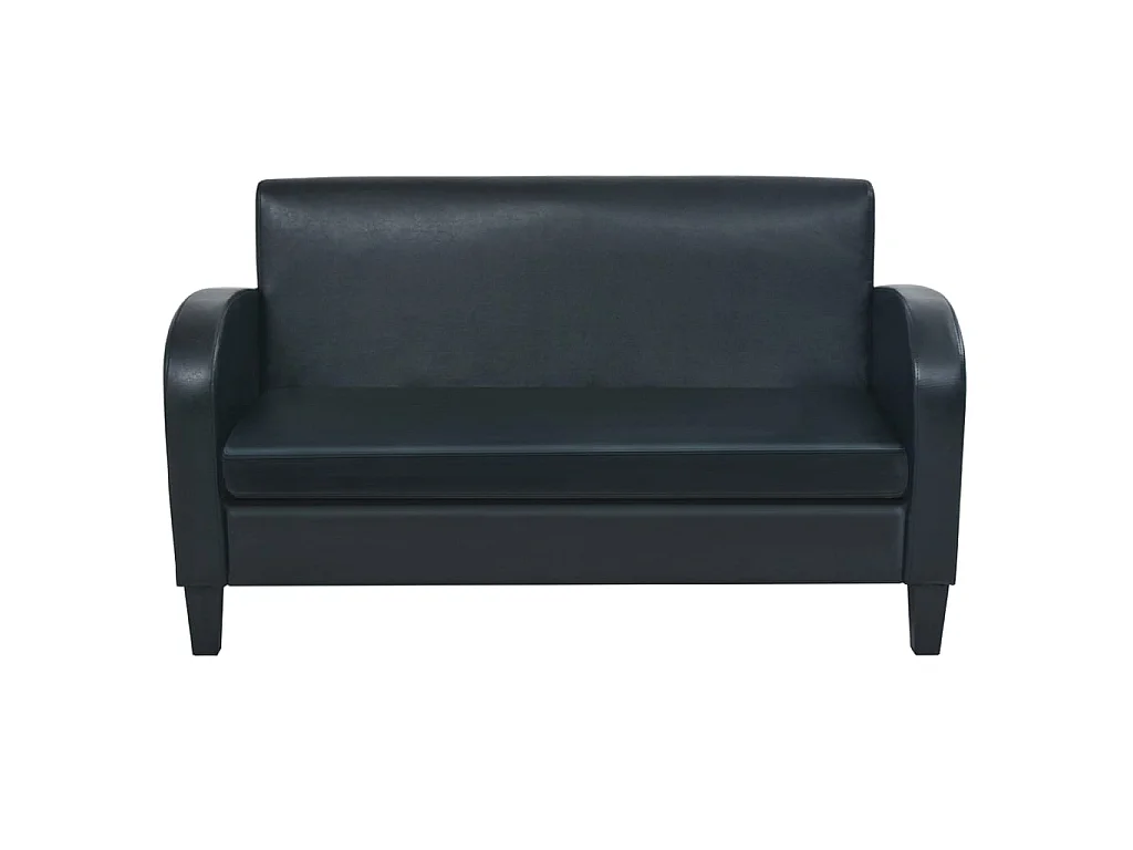 Canapé à 2 places Cuir synthétique Noir LODW14260