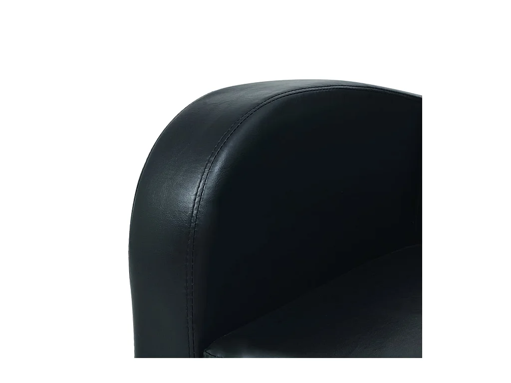 2-Sitzer-Sofa | Wohnzimmersofa Kunstleder Schwarz -gkd600671