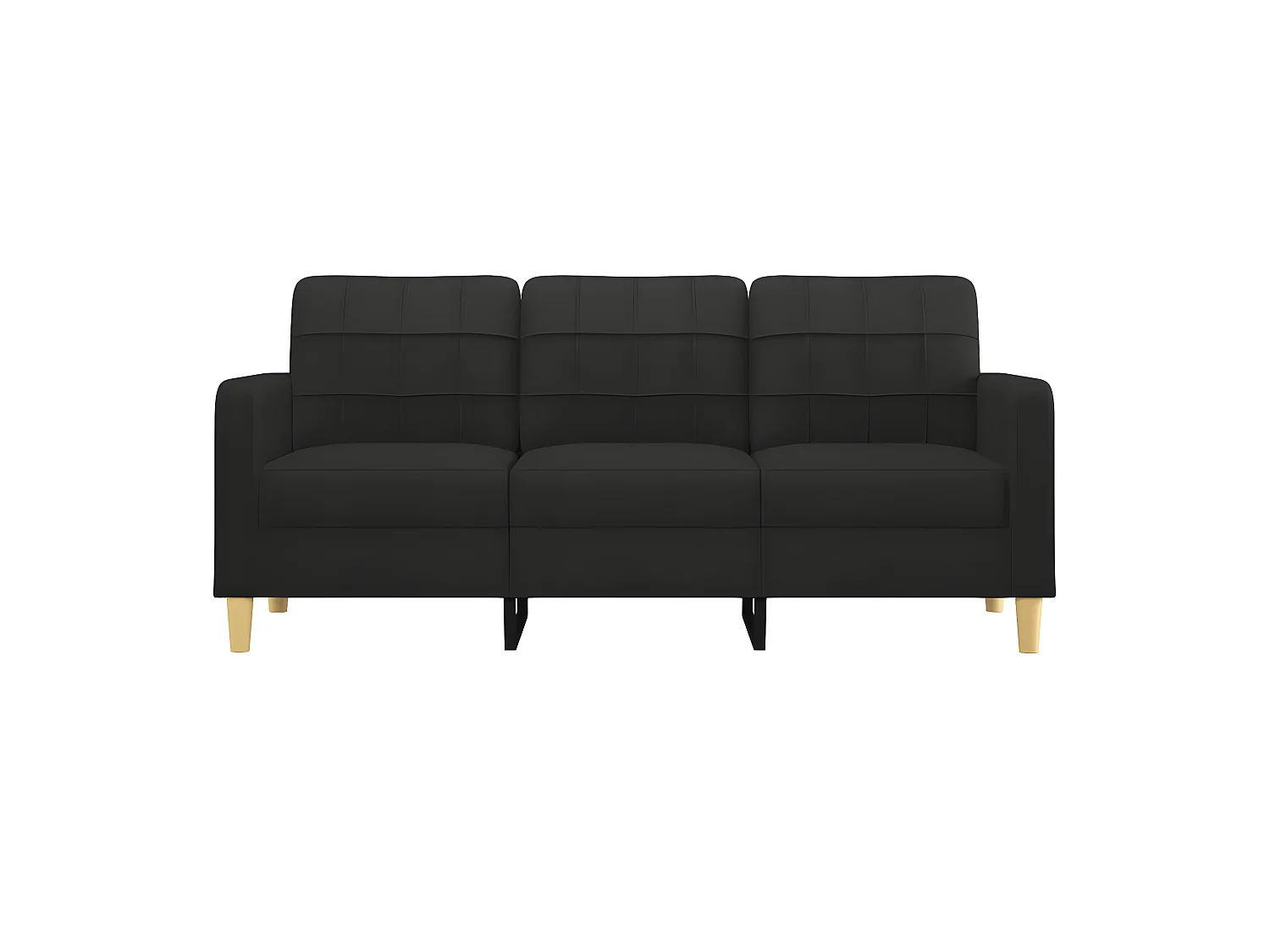3-Sitzer-Sofa | Wohnzimmersofa Schwarz 180 cm Stoff -gkd676247