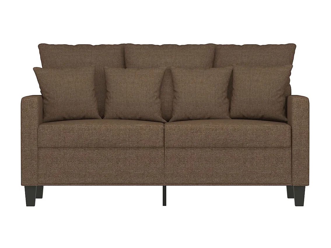 Canapé à 2 places Marron 120 cm Tissu LODW52782