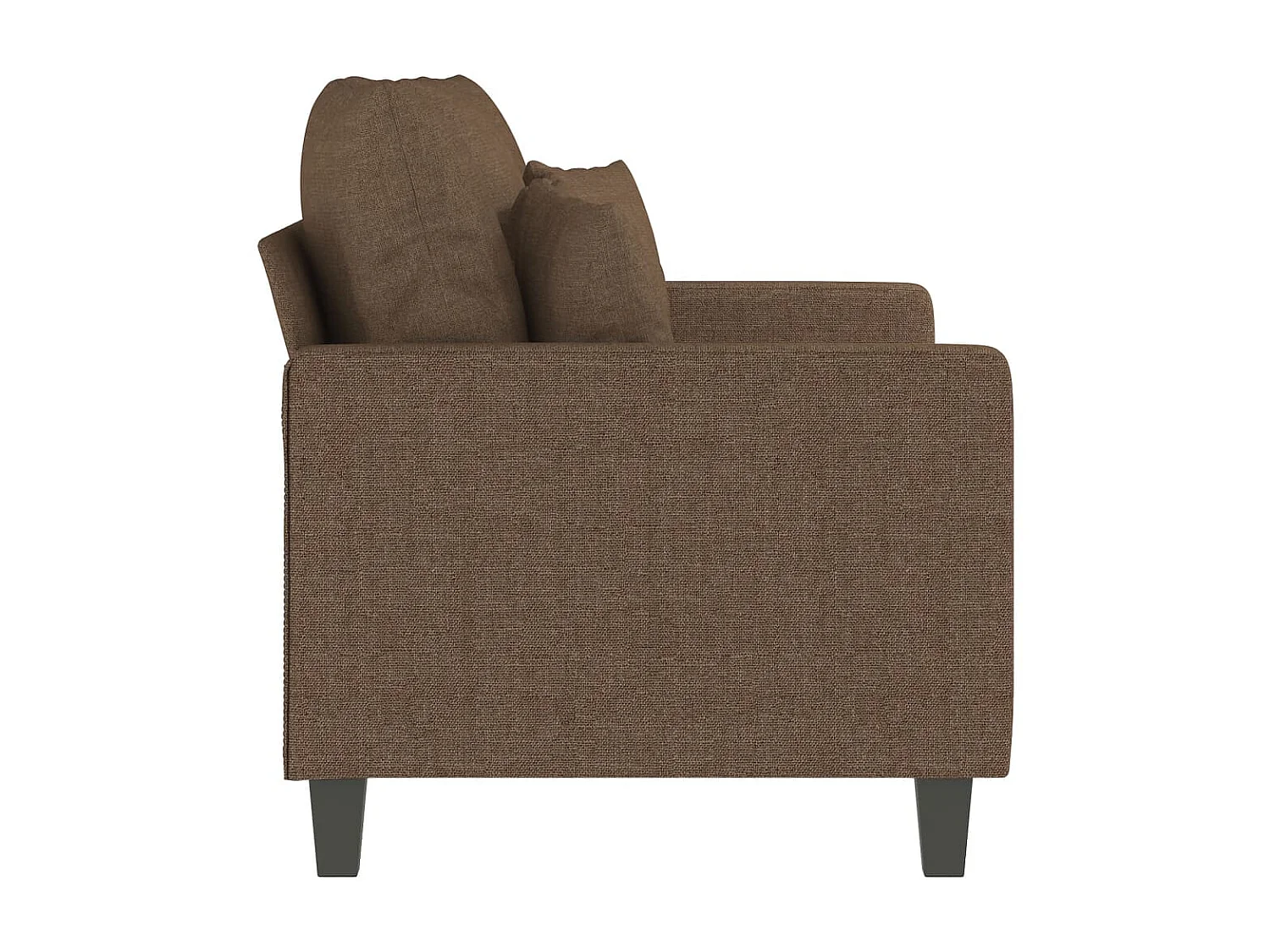 Canapé à 2 places Marron 120 cm Tissu LODW52782