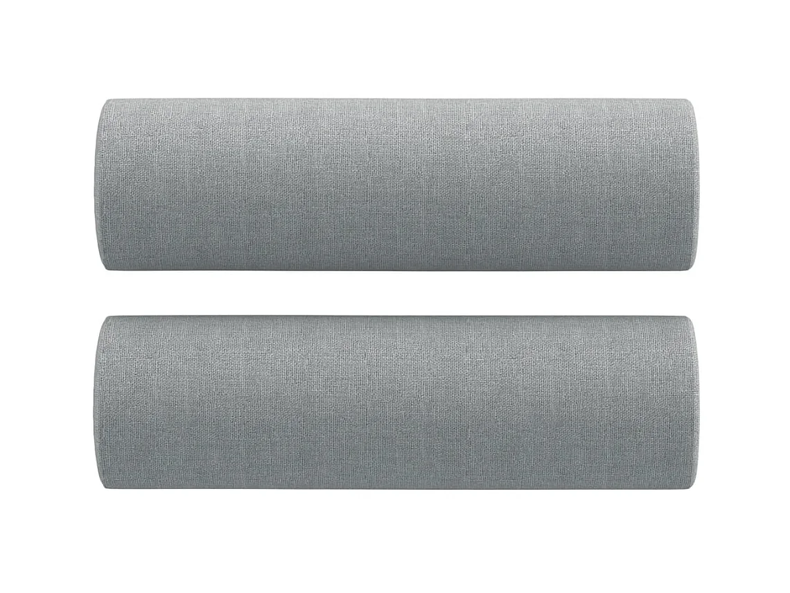 Canapé à 2 places avec oreillers gris clair 140 cm tissu OID8316