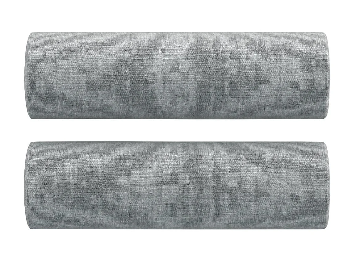 Canapé à 2 places avec oreillers gris clair 140 cm tissu OID8316