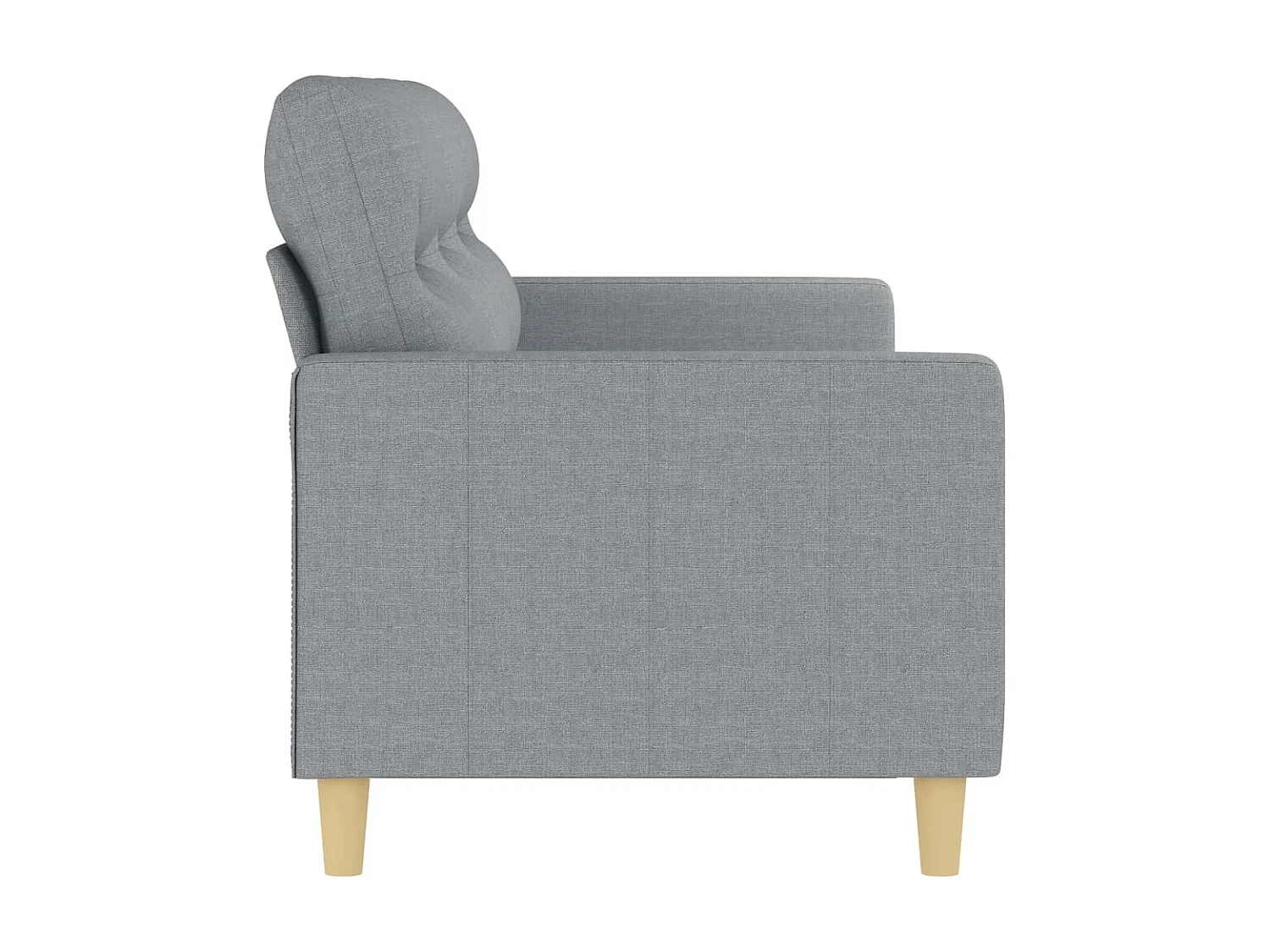 3-Sitzer-Sofa | Wohnzimmersofa Hellgrau 180 cm Stoff -gkd41626