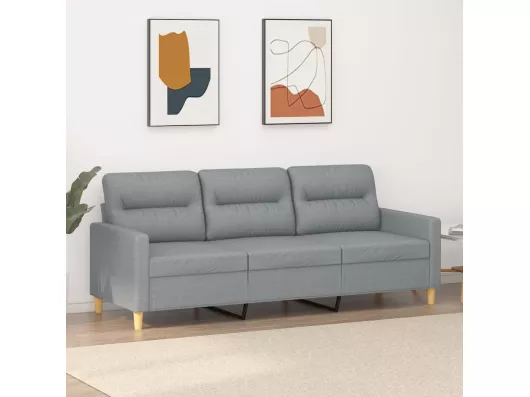 Kauf Unique 3-Sitzer-Sofa | Wohnzimmersofa Hellgrau 180 cm Stoff -gkd41626