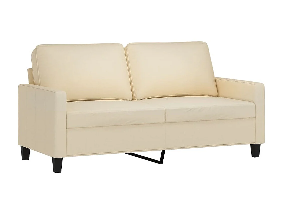 Canapé à 2 places Crème 140 cm Tissu OLA2360