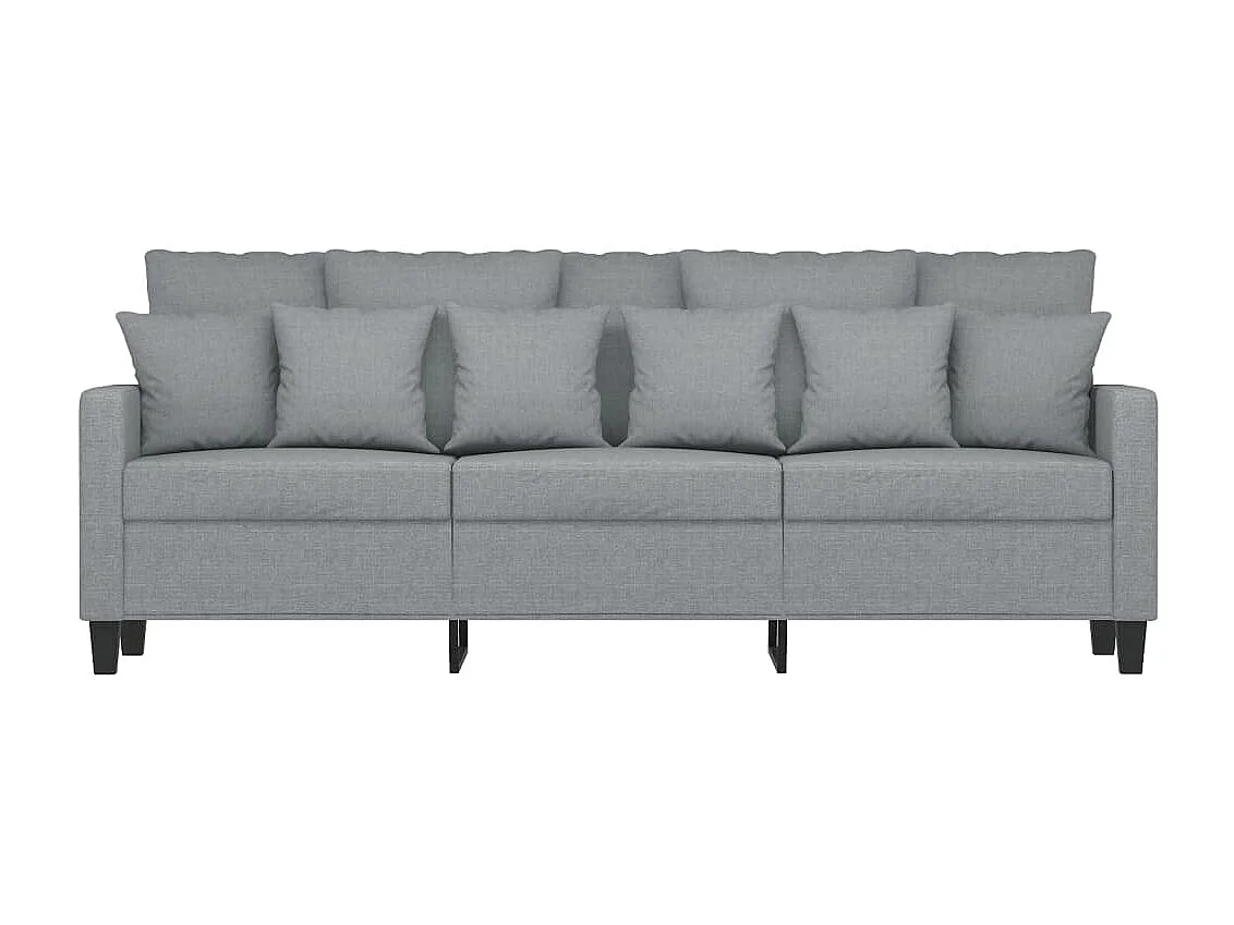 Sofá de 3 lugares 180 cm tecido cinza-claro PT400826