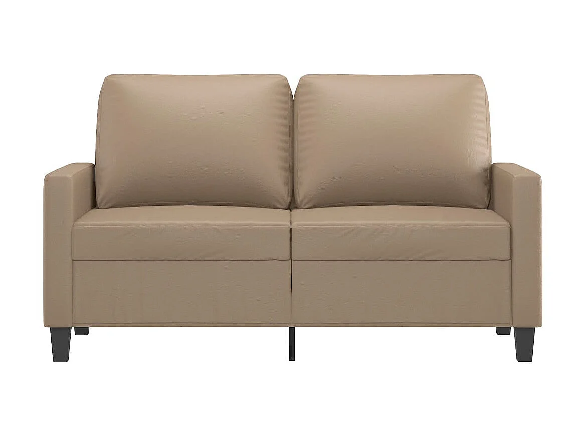 2-Sitzer-Sofa | Wohnzimmersofa Cappuccino-Braun 120 cm Kunstleder -gkd739369