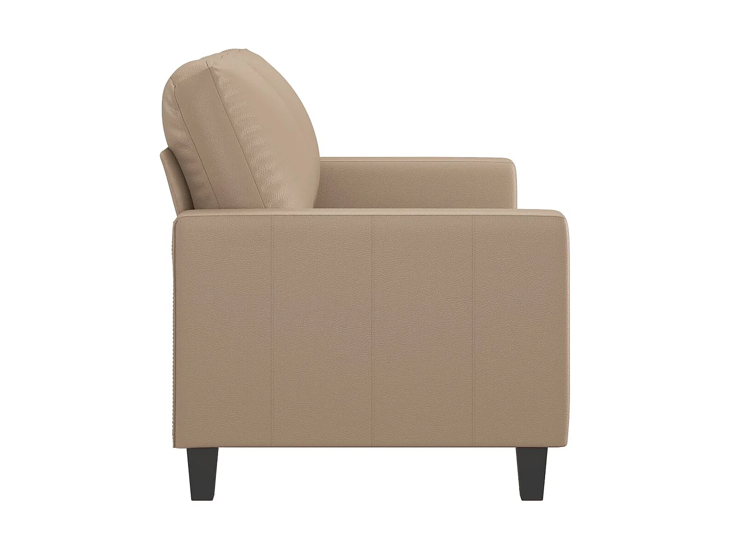 2-Sitzer-Sofa | Wohnzimmersofa Cappuccino-Braun 120 cm Kunstleder -gkd739369