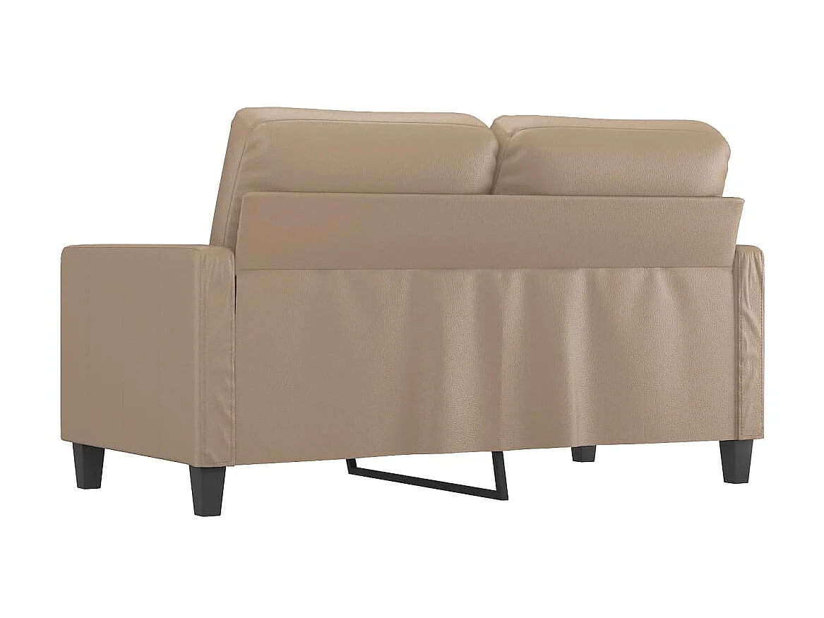 2-Sitzer-Sofa | Wohnzimmersofa Cappuccino-Braun 120 cm Kunstleder -gkd739369