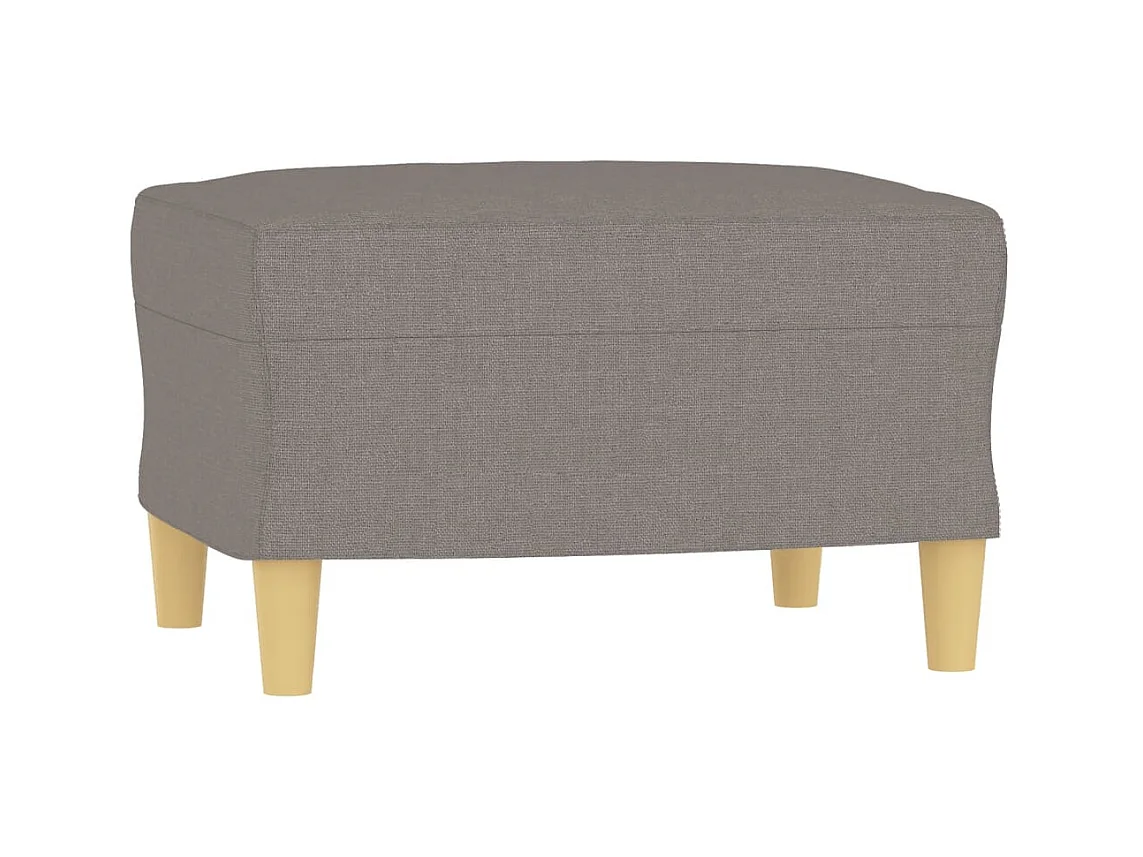 3-Sitzer-Sofa | Wohnzimmersofa mit Hocker Taupe 180 cm Stoff -gkd21931