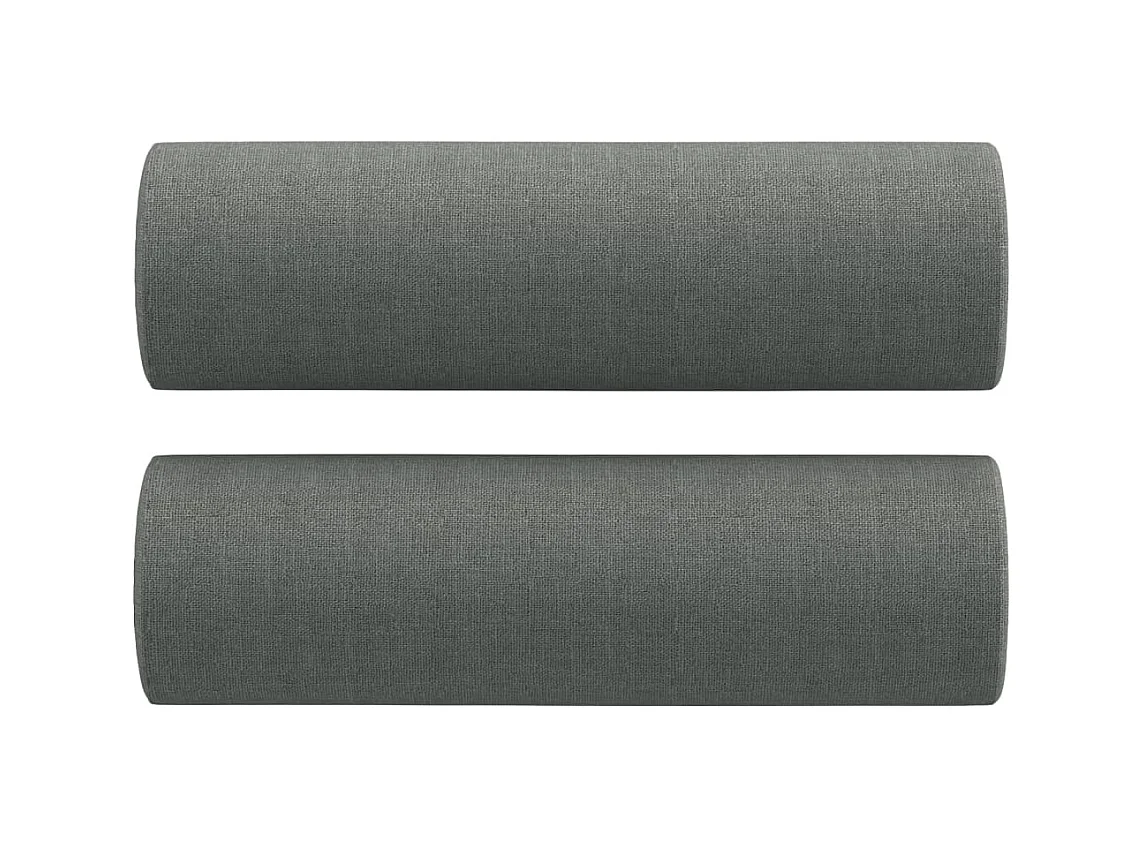 3-Sitzer-Sofa | Wohnzimmersofa mit Zierkissen Dunkelgrau 180 cm Stoff -gkd609165