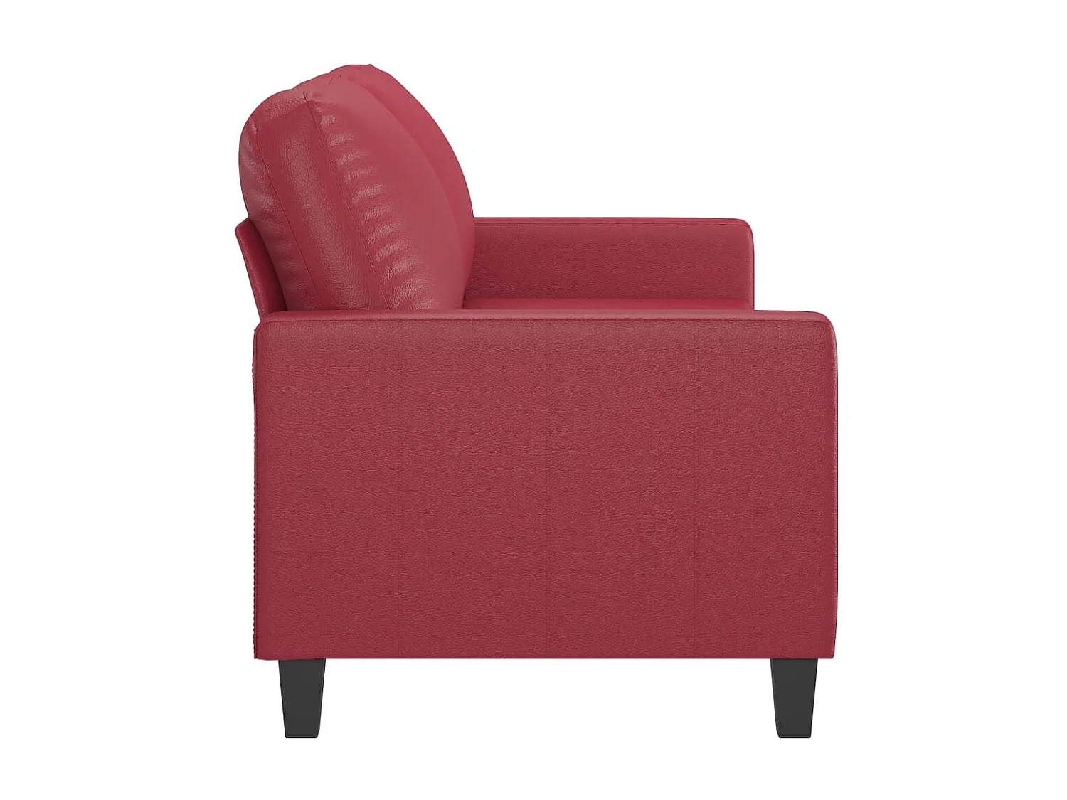 Canapé à 2 places Rouge bordeaux 140 cm Similicuir OLA4029