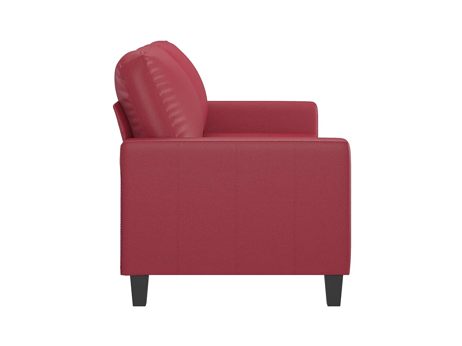 Canapé à 2 places Rouge bordeaux 140 cm Similicuir OLA4029