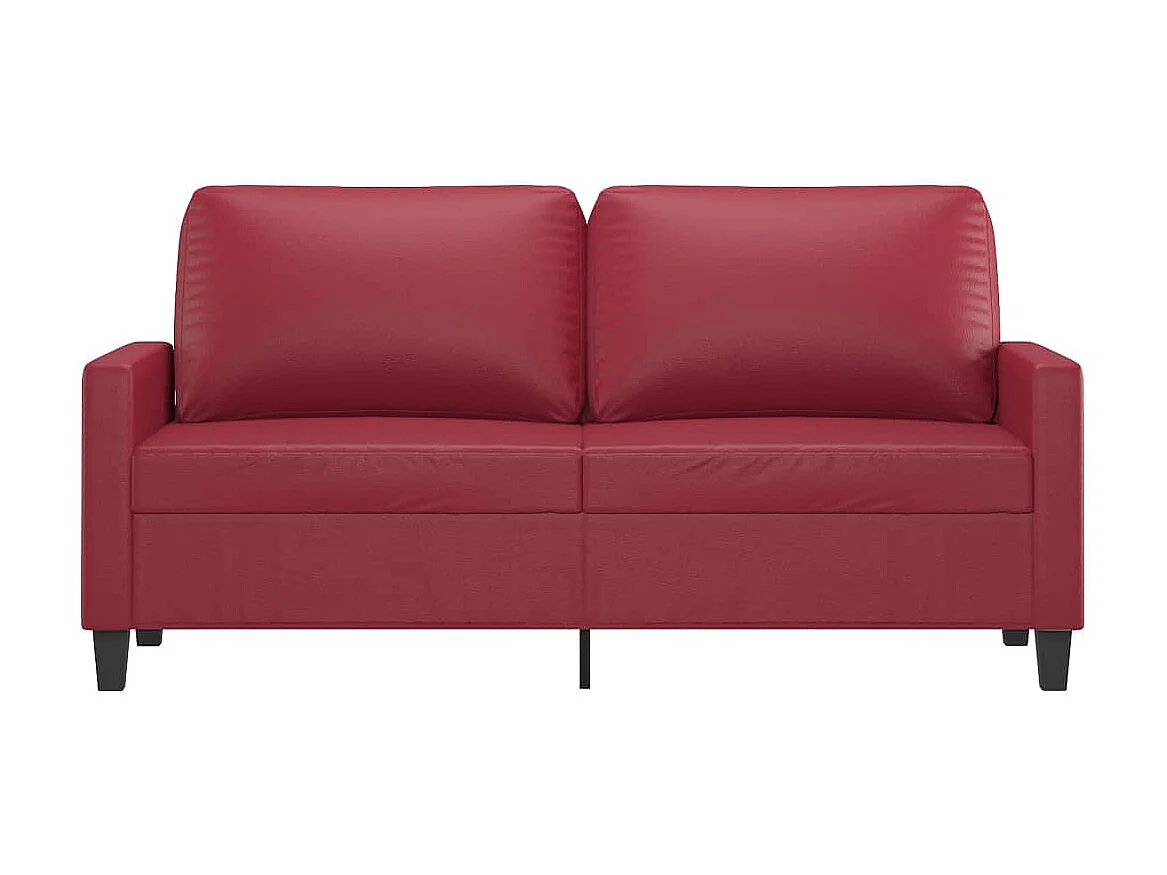 Canapé à 2 places Rouge bordeaux 140 cm Similicuir OLA4029