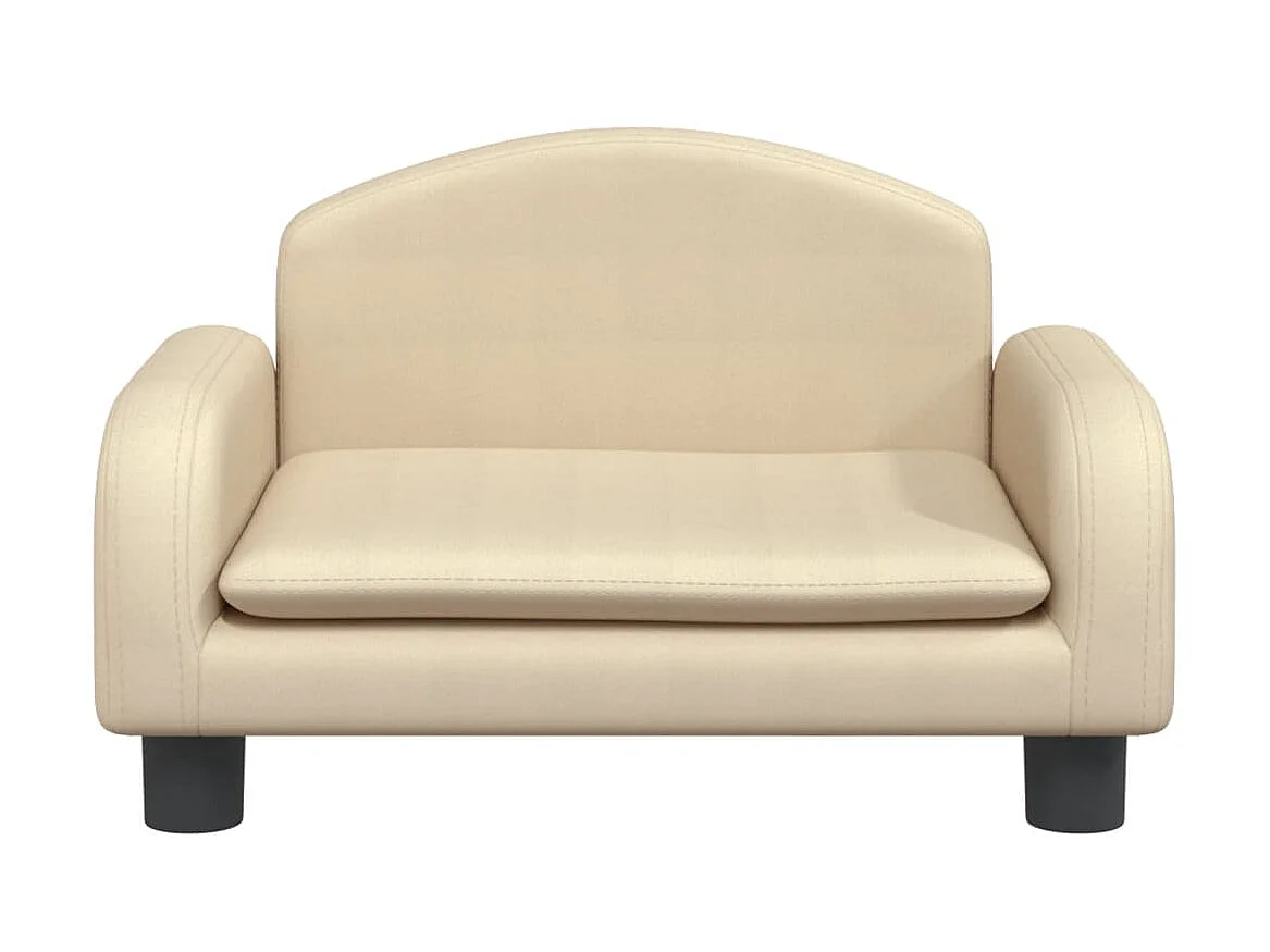 Canapé pour enfants crème 50x40x30 cm tissu QWE8836