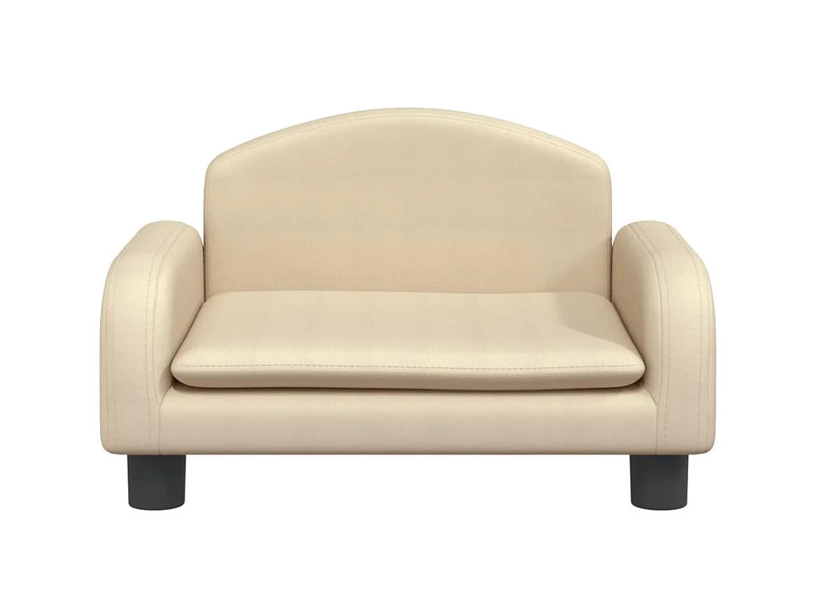 Sofá para niños de tela color crema 50x40x30 cm PWFG38373