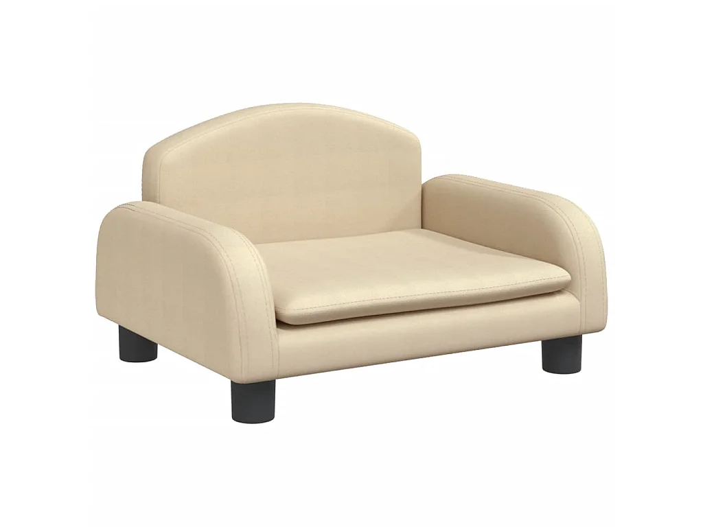 Sofá para niños de tela color crema 50x40x30 cm PWFG38373