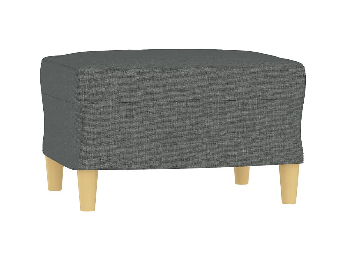 3-Sitzer-Sofa | Wohnzimmersofa mit Hocker Dunkelgrau 180 cm Stoff -gkd431753