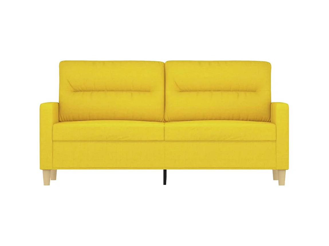 Canapé à 2 places Jaune clair 140 cm Tissu OLA9258